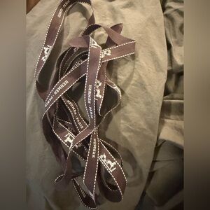 Calling all HERMES lovers with skills 
Brown Logo Grosgrain Ribbon AUTHENTIC